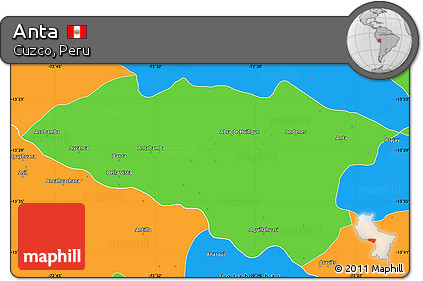 Political Simple Map of Anta