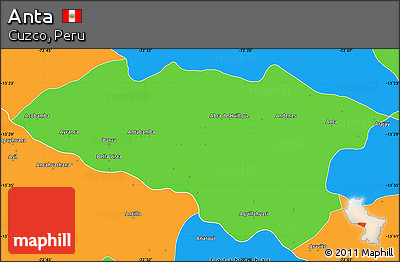 Political Simple Map of Anta