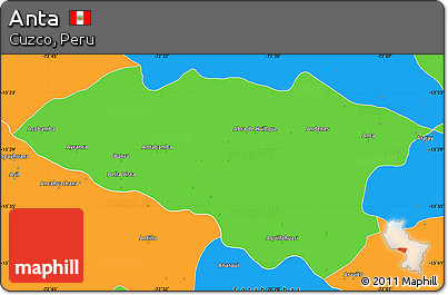 Political Simple Map of Anta