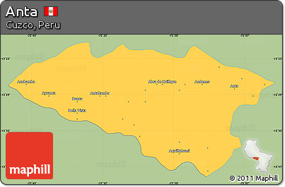 Savanna Style Simple Map of Anta, single color outside