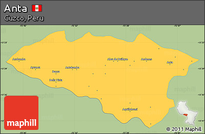 Savanna Style Simple Map of Anta, single color outside