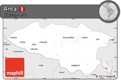 Silver Style Simple Map of Anta
