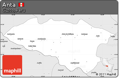 Silver Style Simple Map of Anta