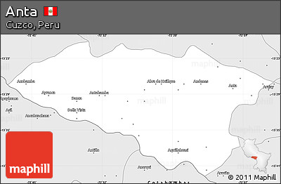 Silver Style Simple Map of Anta