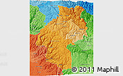 Political Shades 3D Map of Huancavelica