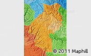 Political Shades Map of Huancavelica