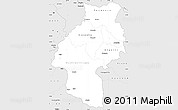 Silver Style Simple Map of Huancavelica