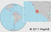 Gray Location Map of Nazca