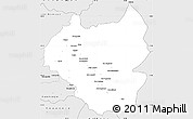 Silver Style Simple Map of Satipo