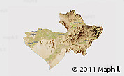 Satellite 3D Map of Chiclayo, cropped outside