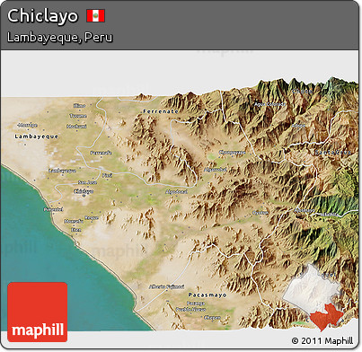 Satellite 3D Map of Chiclayo