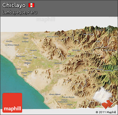 Satellite 3D Map of Chiclayo