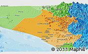 Political Shades Panoramic Map of Lambayeque