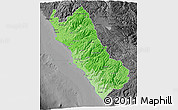 Political Shades 3D Map of Lima, darken, desaturated