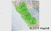 Political Shades 3D Map of Lima, lighten, semi-desaturated