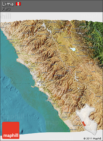 Satellite 3D Map of Lima