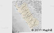 Shaded Relief 3D Map of Lima, desaturated