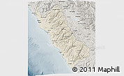 Shaded Relief 3D Map of Lima, semi-desaturated