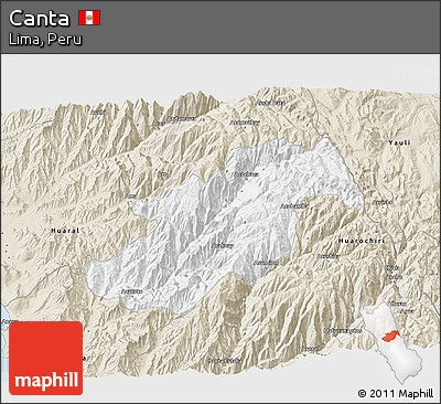 Classic Style 3D Map of Canta