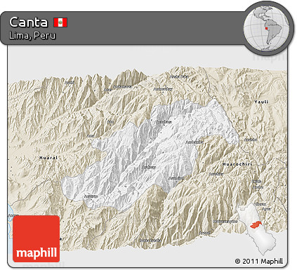 Classic Style 3D Map of Canta