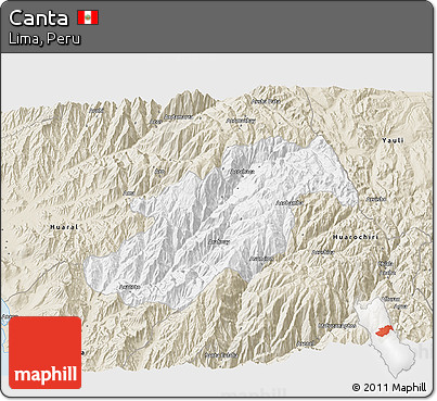 Classic Style 3D Map of Canta