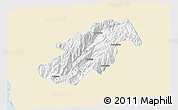 Classic Style 3D Map of Canta, single color outside