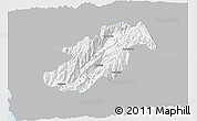 Gray 3D Map of Canta, single color outside