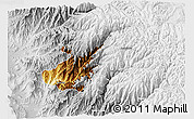 Physical 3D Map of Canta, lighten, desaturated