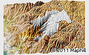Physical 3D Map of Canta, satellite outside