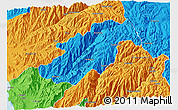 Political 3D Map of Canta