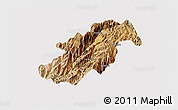 Satellite 3D Map of Canta, cropped outside