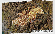 Satellite 3D Map of Canta, darken