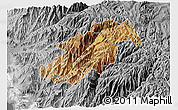 Satellite 3D Map of Canta, desaturated