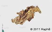 Satellite 3D Map of Canta, single color outside