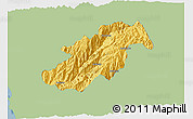 Savanna Style 3D Map of Canta, single color outside