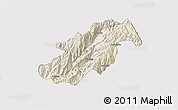 Shaded Relief 3D Map of Canta, cropped outside
