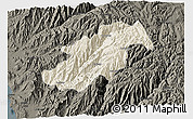 Shaded Relief 3D Map of Canta, darken