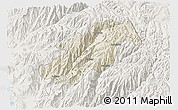 Shaded Relief 3D Map of Canta, lighten