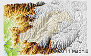 Shaded Relief 3D Map of Canta, physical outside