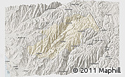 Shaded Relief 3D Map of Canta, semi-desaturated