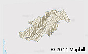 Shaded Relief 3D Map of Canta, single color outside