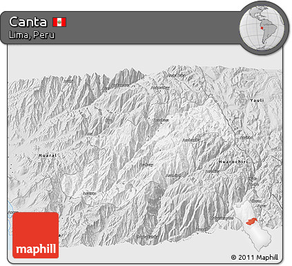 Silver Style 3D Map of Canta