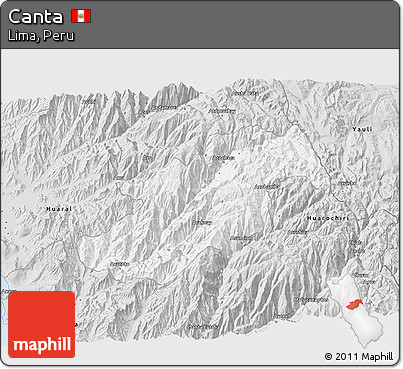 Silver Style 3D Map of Canta
