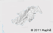 Silver Style 3D Map of Canta, single color outside