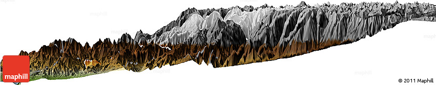 Physical Horizon Map of Canta, darken
