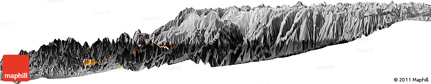 Physical Horizon Map of Canta, darken, desaturated