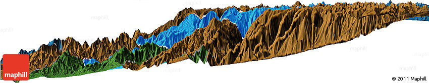 Political Horizon Map of Canta, darken