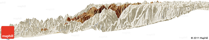 Satellite Horizon Map of Canta, shaded relief outside