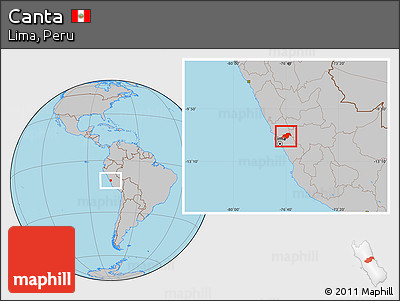 Gray Location Map of Canta