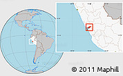 Gray Location Map of Canta, highlighted country